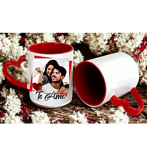 Caneca alça coração