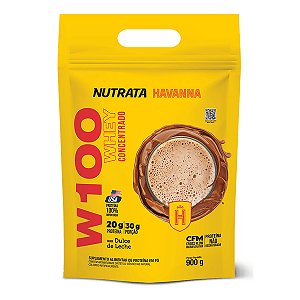 W100 Whey Protein 900g Doce de Leite Havanna Refil - Nutrata