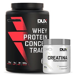 Whey Concentrado 900g + Creatina 300g Pura - Dux Nutrition