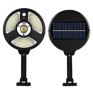 Luminária Solar 20w Smd Recarregável de Parede com 195 LEDS Articulada Com Sensor de Presença - 84084