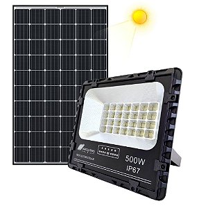 Refletor Holofote 500w Led Com Placa Solar Ip67 - 82963