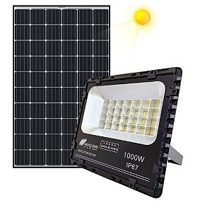 Refletor Holofote 1000w Led Com Placa Solar Ip67 - 82966