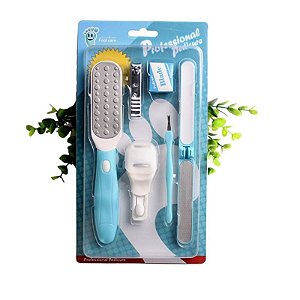 Kit Pedicure Profissional 6 peças em Azul - 82799