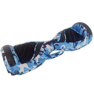 Hoverboard Skate Elétrico Bluetooth Com Led Alça 6,5 Azul Camuflado - 27750