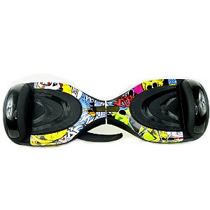 Skate Elétrico Hoverboard 6.5 com Led Luzes Bluetooth Amarelo Palhaço - 27064