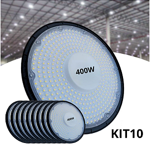 Kit 10 Luminárias Industrial 400w Ufo Led Highbay Galpão - 84203