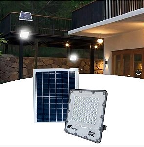 Refletor Solar 200w Led Com Placa Ip67 Acendimento Automático - 82954