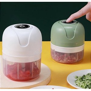 Mini Processador de Alimentos Elétrico 250ml USB Temperos  Verde