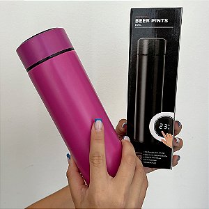 Garrafa Térmica 500ml Com Termômetro Pink - 82864