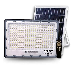 Refletor 1000W Led  Solar Ip66 C/ Placa e Fotocélula - 82839