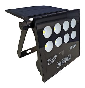 Refletor Solar 100w Articulado C/ Placa Solar e Controle - 82840