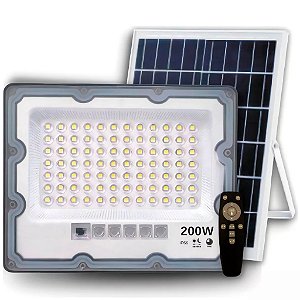 Refletor 200W Solar Led Ip66 C/ Placa e Fotocélula - 82835