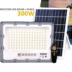 Refletor Led 300W Solar Ip66 C/ Placa e Fotocélula - 82836