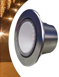 Balizador 7w Spot Led Embutir Prata Branco quente IP66 - 81301