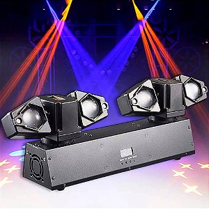 Moving Head Linear 80W 4 Cabeças Luz Estroboscópica Laser - 81870