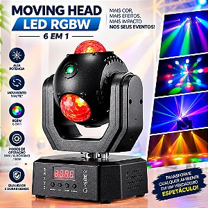 Moving Head Magic Ball 50W RGBW Laser Multi Efeitos 2 Em 1 - 82429