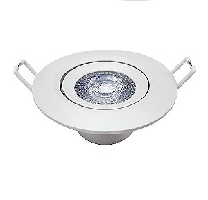 Spot LED 7w Redondo de Embutir Branco Quente - 81201