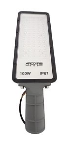 Luminária Retangular Micro LED 100W IP67 Para Poste Cinza - 81162