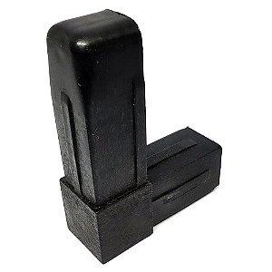 Conector L preto para estruturas de metalon e alumínio de 1" (25 mm) Pct com 10 unds