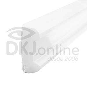 Perfil plástico vareta chata para toldos em PVC branco rolo com 6 mts