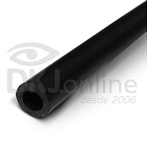Perfil plástico tubo redondo 10 mm x 2 mm preto 30 cm a 3 mts