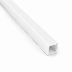 Perfil plástico tubo quadrado 13x13 mm para estruturas leve