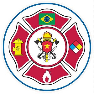 Brigada de incêndio / emergência pictograma modelo 2 - vinil adesivo para crachá ou capacete