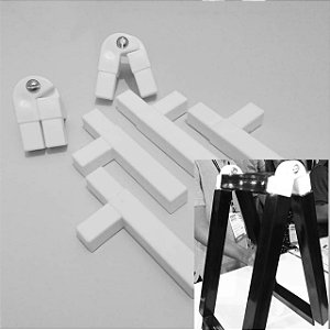 Kit cavalete conexões em plástico para montagem estrutural de placas tipo cavalete promocional