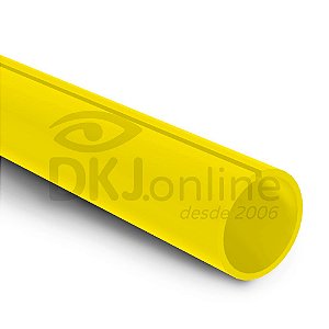 Perfil plástico C 7/8 (23 mm) PS Amarelo barra 3 metros