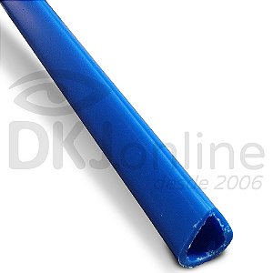 Perfil plástico gota em PS Azul 10 mm barra 3 metros