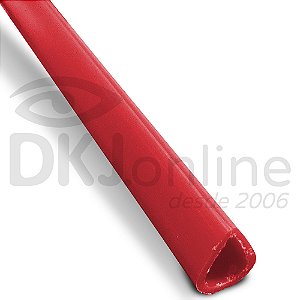Perfil plástico gota em PS Vermelho 10 mm barra 3 metros