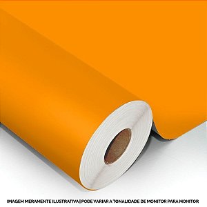 Interline - Vinil adesivo polimérico bright orange (laranja) brilho 61 cm de largura - Aplike