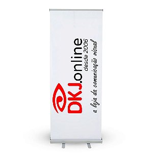 Roll up - porta banner de alto padrão em alumínio 100 x 200 cm
