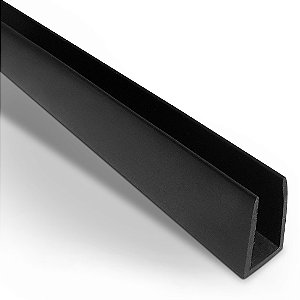 Perfil plástico U 13,9 x 25 mm em PS ou PVC