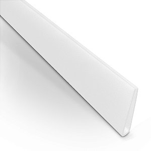 Perfil plástico U 3,9 x 20 mm em PS ou PVC