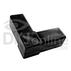 Conector L preto para estruturas de placas e cavaletes Pct com 10 unds