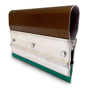 Rodo de alumínio para serigrifia, com poliuretano verde chanfrado