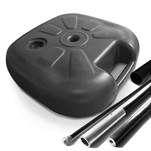 Kit wind banner para campanha política: 10 unds base quadrada + redutor + haste de fibra de vidro 2,7 mts