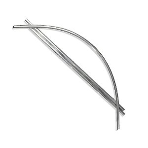 Haste de alumínio para wind banner: 2 partes reta 3/4" 1 parte curva 5/8"