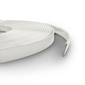 Perfil trim 1/2" branco 25 mts de acetato com alma de alumínio