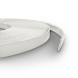 Perfil trim 1/2" branco 25 mts de acetato com alma de alumínio