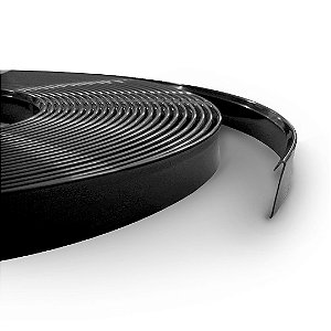 Perfil trim 1/2" preto 25 mts de acetato com alma de alumínio