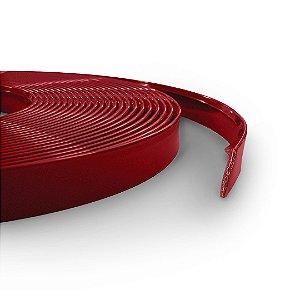 Perfil trim 1/2" vermelho 25 mts de acetato com alma de alumínio