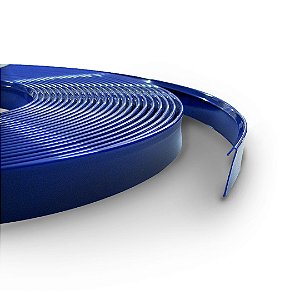 Perfil trim 1/2" azul 25 mts de acetato com alma de alumínio