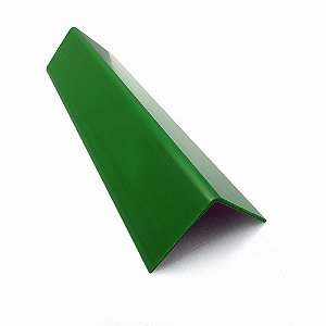 Perfil plástico L cantoneira 35x35 mm em PVC verde bandeira
