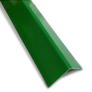 Perfil plástico L cantoneira 35x35 mm em PVC verde bandeira