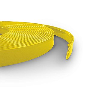 Perfil trim 1/2" amarelo 25 mts de acetato com alma de alumínio