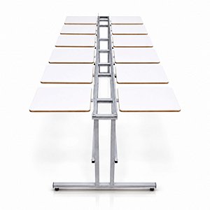 Mesa corrida reforçada 12 berços para serigrafia silk screen têxtil