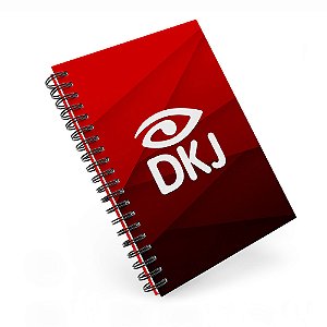 Caderno A5 personalizado capa dura com wire-o 96 Folhas