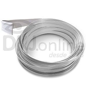 Perfil trim 16 mm branco em ABS para acabamento de letra caixa rolo com 50 mts